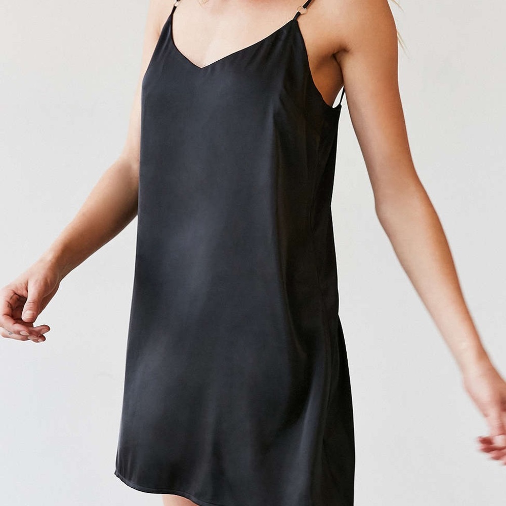 Brand new black satin silence + noise dress